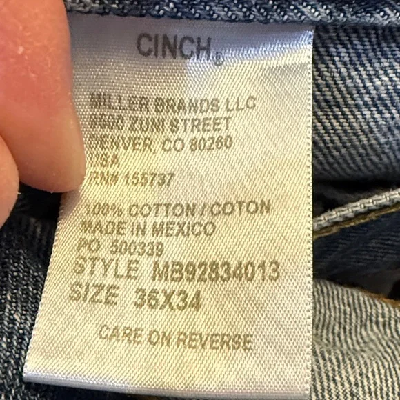 Cinch Men's Bootcut Jeans 36 x 34 White Label - 5 pair, barely worn. M292834013 - Picture 2 of 16